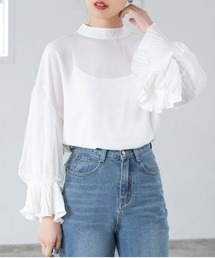 fifth | チュールスリーブラッフルカフスブラウス(シャツ/ブラウス)