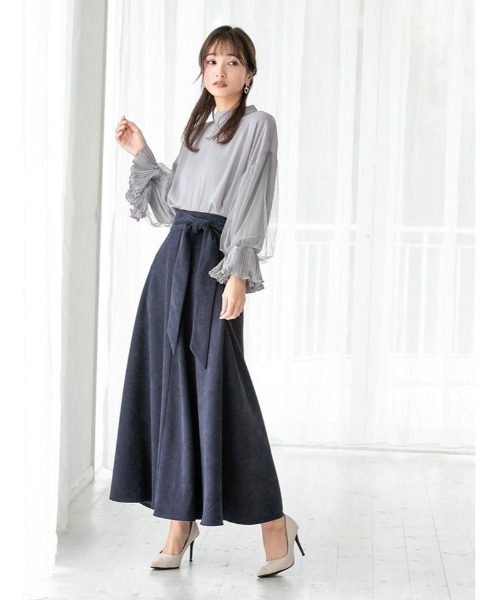 fifth（フィフス）の「チュールスリーブラッフルカフスブラウス