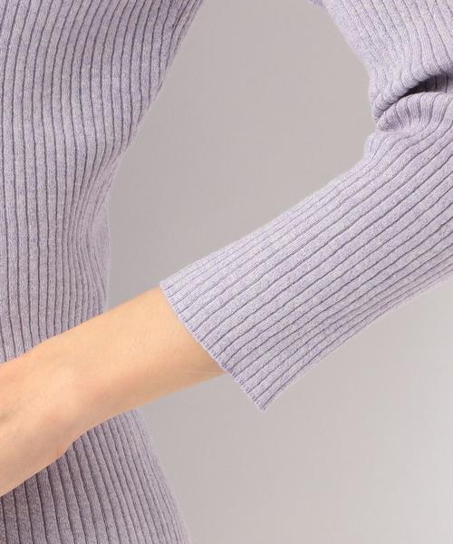 green label relaxing（グリーンレーベルリラクシング）の「D ラメ リブ Vネック ニット ◆（ニット/セーター・レディース・グレー/ナチュラル/ライラック・FREE）」の11枚目の写真
