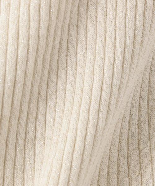 green label relaxing（グリーンレーベルリラクシング）の「D ラメ リブ Vネック ニット ◆（ニット/セーター・レディース・グレー/ナチュラル/ライラック・FREE）」の9枚目の写真