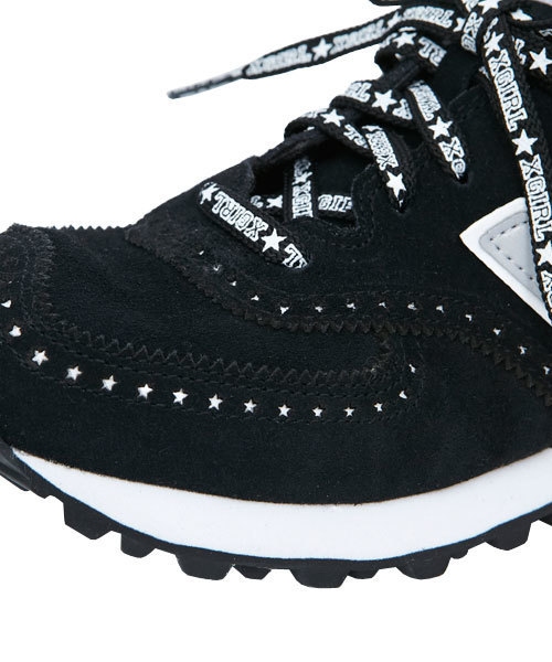 X-girl（エックスガール）の「X-girl×New Balance ML574（スニーカー・レディース・ブラック・23cm/23.5cm/24cm/24.5cm/25cm/26.5cm/27cm/27.5cm）」の5枚目の写真