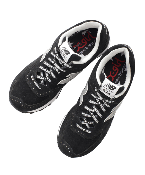 X-girl（エックスガール）の「X-girl×New Balance ML574（スニーカー・レディース・ブラック・23cm/23.5cm/24cm/24.5cm/25cm/26.5cm/27cm/27.5cm）」の9枚目の写真