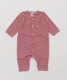 PETIT BATEAU | ミラレ足なし前あきロンパース(ロンパース)