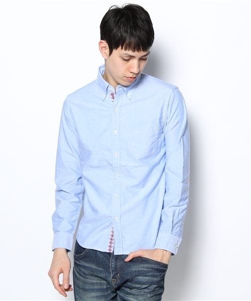 BEAMS(ビームス)の「○O/D.OX EMB BD(シャツ/ブラウス・メンズ・ホワイト/ブルー・SMALL/MEDIUM/LARGE/X-LARGE)」の12枚目の写真