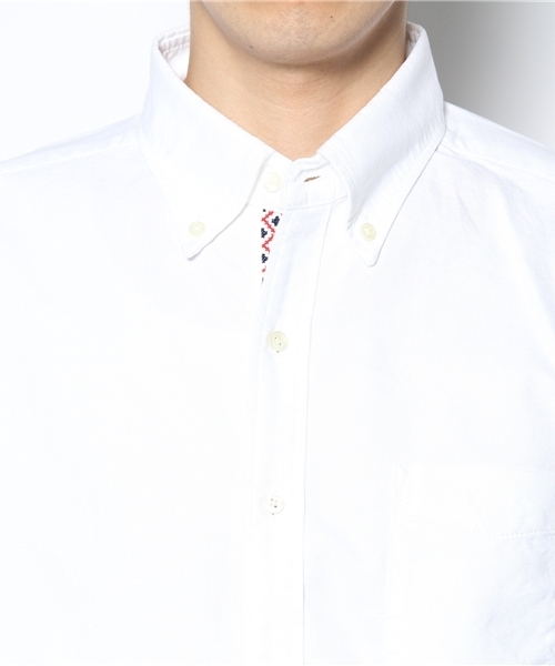 BEAMS(ビームス)の「○O/D.OX EMB BD(シャツ/ブラウス・メンズ・ホワイト/ブルー・SMALL/MEDIUM/LARGE/X-LARGE)」の6枚目の写真