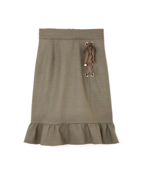 JILL by JILL STUART(ジルバイジルスチュアート)の「サイドレースアップ(スカート・レディース・ベージュ/カーキ/オレンジ・MEDIUM/SMALL)」の4枚目の写真