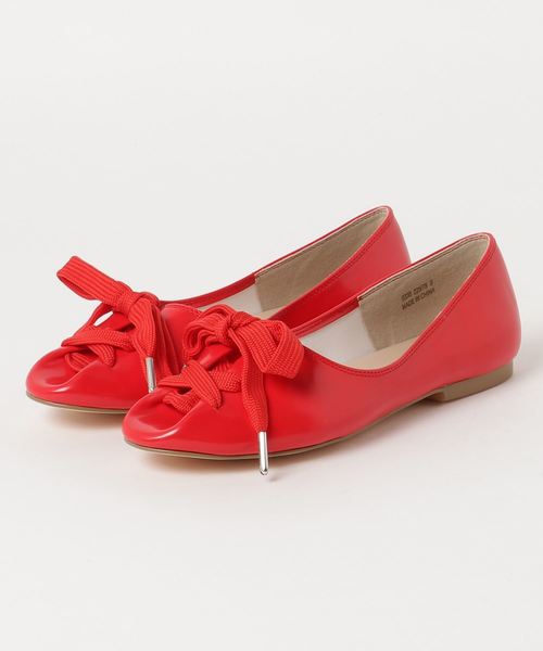 MOUSSY（マウジー）の「LACE UP BALLET SHOES（スニーカー・レディース・レッド/オフホワイト/ブラック・LARGE/MEDIUM/SMALL）」の3枚目の写真