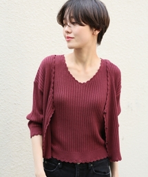 LOWRYS FARM | ９Ｇリブカーディガン　803215(カーディガン/ボレロ)