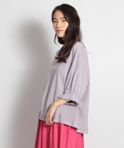 niko and...（ニコアンド）の「ユーズド風加工プルオーバー（Tシャツ/カットソー・レディース・ライトグリーン/オフホワイト/ライトブラウン/ラベンダー・MEDIUM/LARGE）」の19枚目の写真