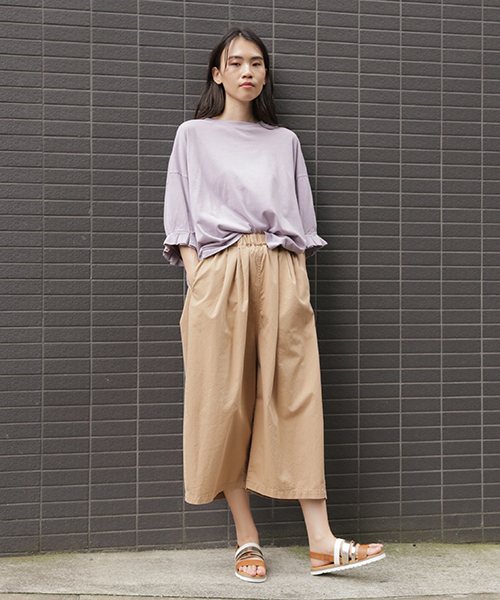 niko and...（ニコアンド）の「ユーズド風加工プルオーバー（Tシャツ/カットソー・レディース・ライトグリーン/オフホワイト/ライトブラウン/ラベンダー・MEDIUM/LARGE）」の20枚目の写真