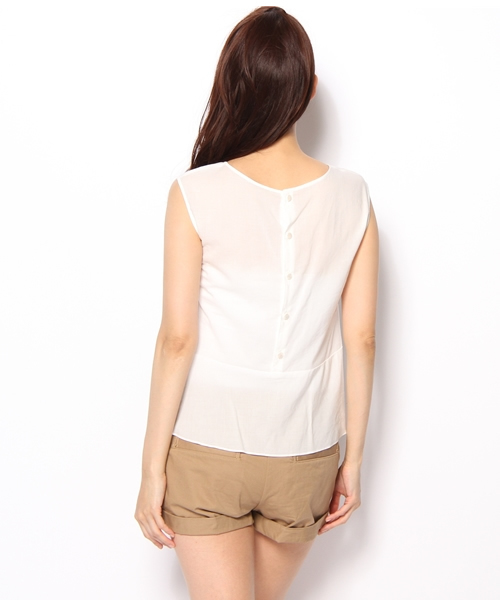 BEAMS LIGHTS Women's(ビームスライツ ウィメンズ)の「△BEAMS LIGHTS / フロントネジリ ノースリーブプルオーバー(シャツ/ブラウス・レディース・オフホワイト/イエロー/グリーン・36/38)」の6枚目の写真