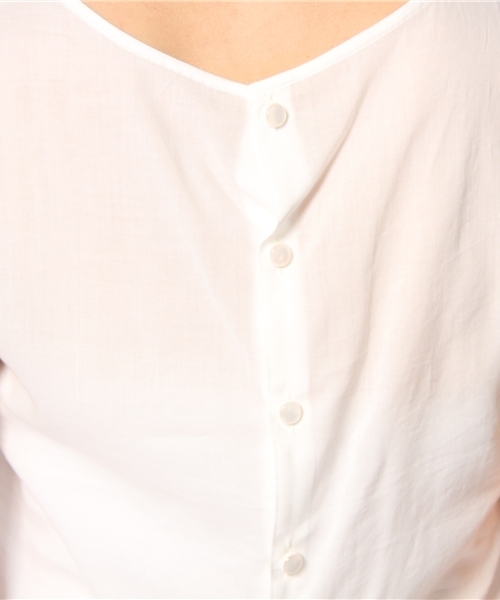 BEAMS LIGHTS Women's(ビームスライツ ウィメンズ)の「△BEAMS LIGHTS / フロントネジリ ノースリーブプルオーバー(シャツ/ブラウス・レディース・オフホワイト/イエロー/グリーン・36/38)」の8枚目の写真