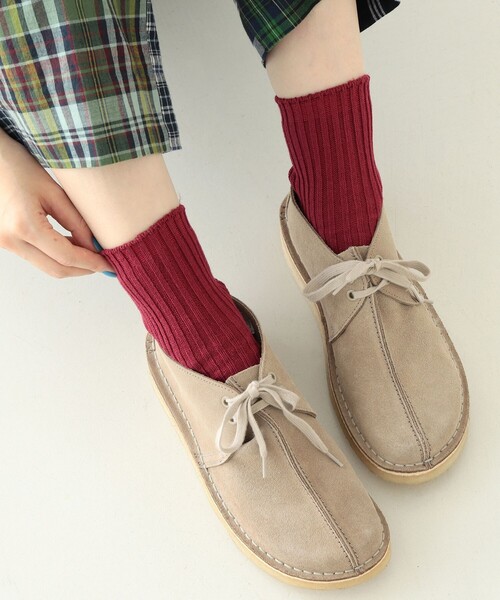 BEAMS BOY（ビームスボーイ）の「【FUDGE5月号掲載】BEAMS BOY / 1/2ソリッド リブソックス（ソックス/靴下・レディース・ホワイト/チャコールグレー/ブラック/ネイビー/ワイン/ピンク/イエロー/ブルー/オリーブ/ナチュラル/グレー・ONE SIZE）」の11枚目の写真