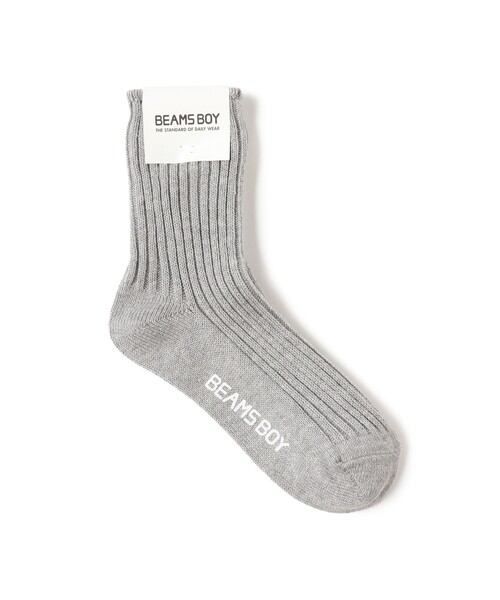 BEAMS BOY（ビームスボーイ）の「【FUDGE5月号掲載】BEAMS BOY / 1/2ソリッド リブソックス（ソックス/靴下・レディース・ホワイト/チャコールグレー/ブラック/ネイビー/ワイン/ピンク/イエロー/ブルー/オリーブ/ナチュラル/グレー・ONE SIZE）」の19枚目の写真