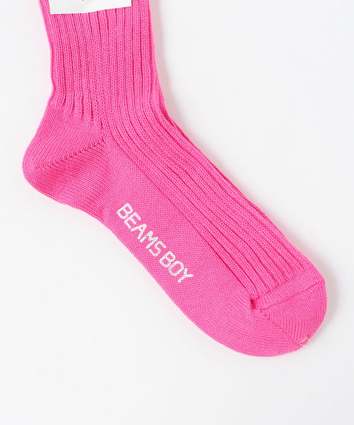 BEAMS BOY（ビームスボーイ）の「【FUDGE5月号掲載】BEAMS BOY / 1/2ソリッド リブソックス（ソックス/靴下・レディース・ホワイト/チャコールグレー/ブラック/ネイビー/ワイン/ピンク/イエロー/ブルー/オリーブ/ナチュラル/グレー・ONE SIZE）」の22枚目の写真