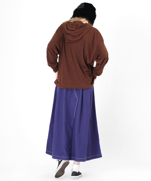 RNA（アールエヌエー）の「M1039 ワイドパーカー（パーカー・レディース・ブラウン/レッド/ブラック・MEDIUM）」の14枚目の写真