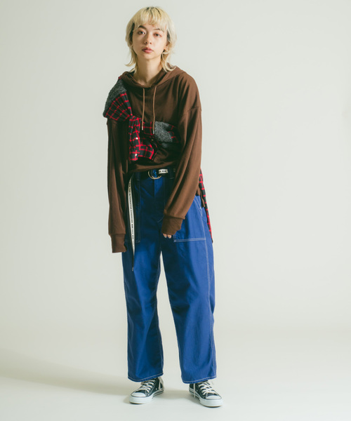 RNA（アールエヌエー）の「M1039 ワイドパーカー（パーカー・レディース・ブラウン/レッド/ブラック・MEDIUM）」の17枚目の写真