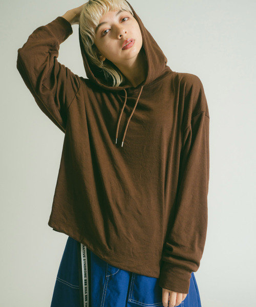 RNA（アールエヌエー）の「M1039 ワイドパーカー（パーカー・レディース・ブラウン/レッド/ブラック・MEDIUM）」の21枚目の写真