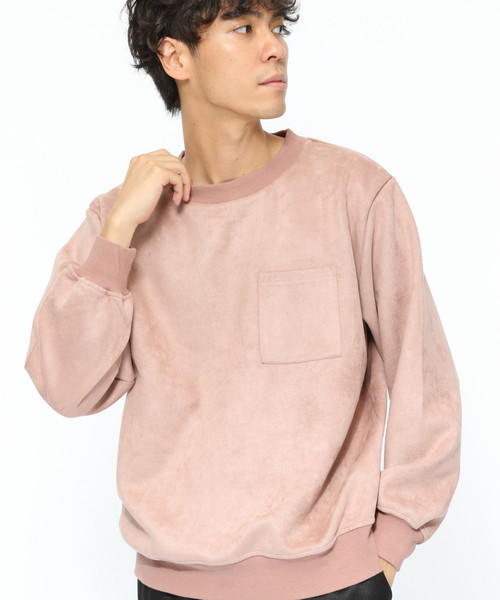 LAKOLE(ラコレ)の「フェイクスエードプルオーバー / LAKOLE(Tシャツ/カットソー・メンズ・ブラック/グレー/ピンク/サンドグレー/キャメル/オリーブ・MEDIUM/LARGE)」の6枚目の写真