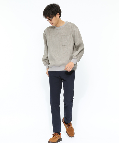 LAKOLE(ラコレ)の「フェイクスエードプルオーバー / LAKOLE(Tシャツ/カットソー・メンズ・ブラック/グレー/ピンク/サンドグレー/キャメル/オリーブ・MEDIUM/LARGE)」の18枚目の写真