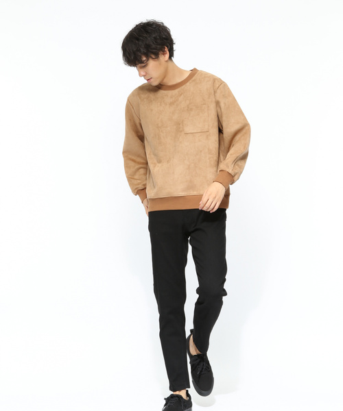 LAKOLE(ラコレ)の「フェイクスエードプルオーバー / LAKOLE(Tシャツ/カットソー・メンズ・ブラック/グレー/ピンク/サンドグレー/キャメル/オリーブ・MEDIUM/LARGE)」の14枚目の写真