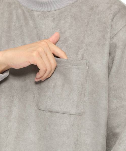 LAKOLE(ラコレ)の「フェイクスエードプルオーバー / LAKOLE(Tシャツ/カットソー・メンズ・ブラック/グレー/ピンク/サンドグレー/キャメル/オリーブ・MEDIUM/LARGE)」の19枚目の写真