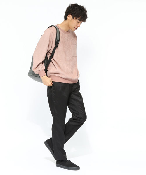 LAKOLE(ラコレ)の「フェイクスエードプルオーバー / LAKOLE(Tシャツ/カットソー・メンズ・ブラック/グレー/ピンク/サンドグレー/キャメル/オリーブ・MEDIUM/LARGE)」の16枚目の写真