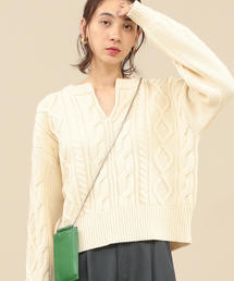 BEAUTY&YOUTH UNITED ARROWS | 【予約】BY ウールケーブルスキッパーネックニット(ニット/セーター)