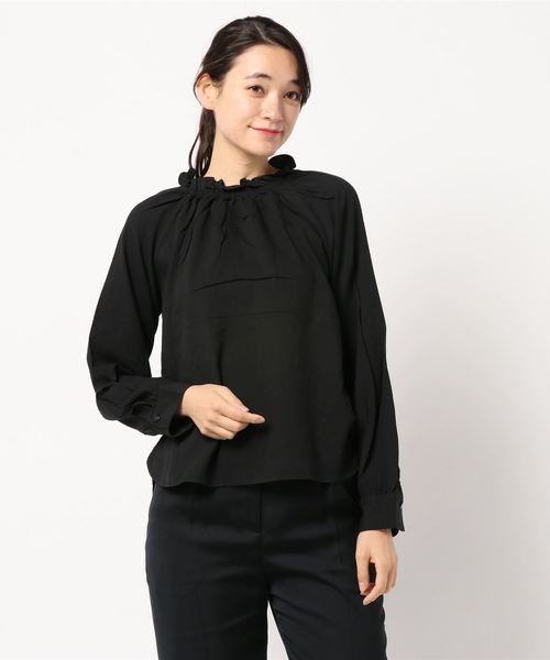 LOWRYS FARM（ローリーズファーム）の「スタンドブラウス　819572（シャツ/ブラウス・レディース・ブラック/ベージュ/オフホワイト・FREE）」の7枚目の写真