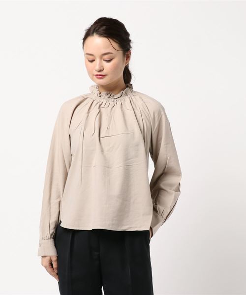 LOWRYS FARM（ローリーズファーム）の「スタンドブラウス　819572（シャツ/ブラウス・レディース・ブラック/ベージュ/オフホワイト・FREE）」の8枚目の写真