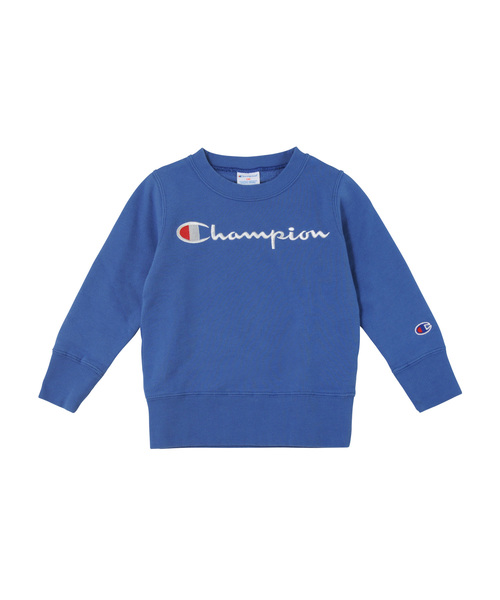 Champion（チャンピオン）の「にゃーとチャンピオンのキッズスウェット（スウェット・キッズ・ブルー/グレー・M size/L size/LL）」の2枚目の写真