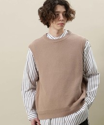 JUNRED | コットンカノコニットベスト(ベスト)