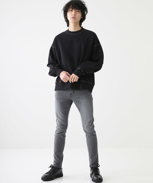 STUDIOUS（ステュディオス）の「【STUDIOUS】プレミアムKOJIMAデニム スキニー（デニムパンツ・メンズ・グレー/ブルー/ネイビー/サックスブルー/ブラック・1/2/3）」の18枚目の写真