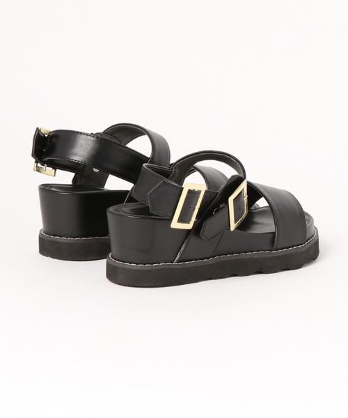 GeeRA(ジーラ)の「ダブルベルトサンダル(サンダル・レディース・ブラック/ブラック系その他・SMALL/MEDIUM/LARGE)」の3枚目の写真