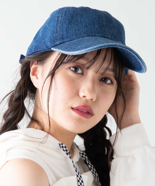 newhattan(ニューハッタン)の「WEGO/【WEB限定】newhattanデニムLOWキャップ(キャップ・メンズ・ダークインディゴブルー/ブラック系その他/ライトインディゴブルー・FREE)」の1枚目の写真