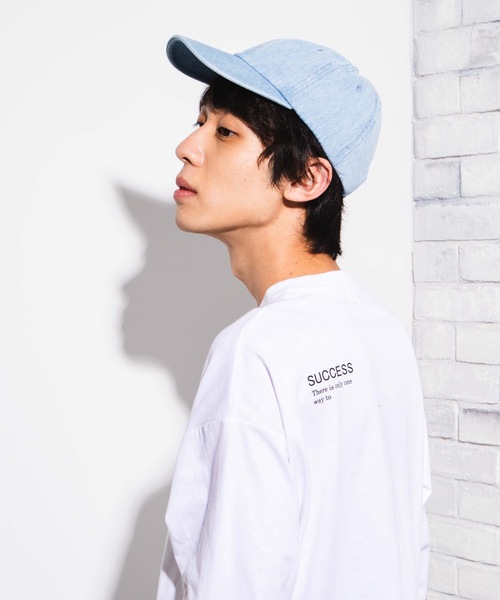 newhattan(ニューハッタン)の「WEGO/【WEB限定】newhattanデニムLOWキャップ(キャップ・メンズ・ダークインディゴブルー/ブラック系その他/ライトインディゴブルー・FREE)」の5枚目の写真