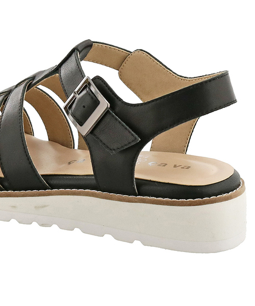 cava cava(サヴァサヴァ)の「<cava cava(サヴァサヴァ)>グルカサンダル(サンダル・レディース・シルバー/ブラック/ホワイト・23.0cm/22.5cm/23.5cm/24.0cm/24.5cm)」の7枚目の写真