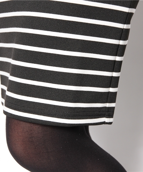 Denime(ドゥニーム)の「ボーダーポンチスカート(スカート・レディース・アイボリー/ブラック/グリーン/ブルー/ネイビー・FREE)」の10枚目の写真