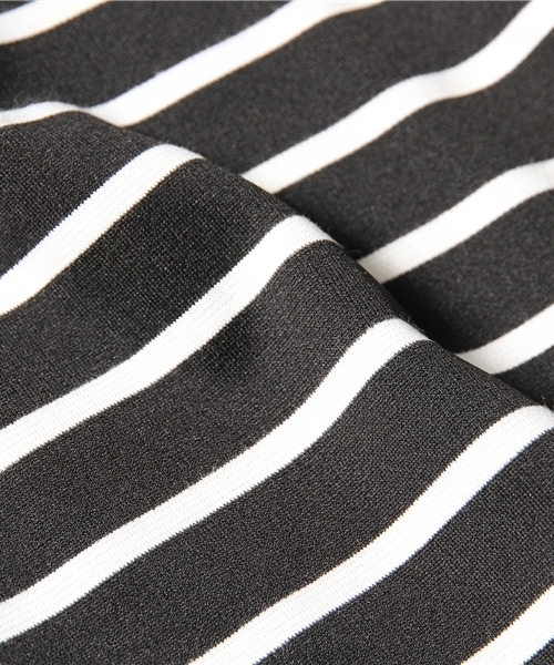 Denime(ドゥニーム)の「ボーダーポンチスカート(スカート・レディース・アイボリー/ブラック/グリーン/ブルー/ネイビー・FREE)」の11枚目の写真