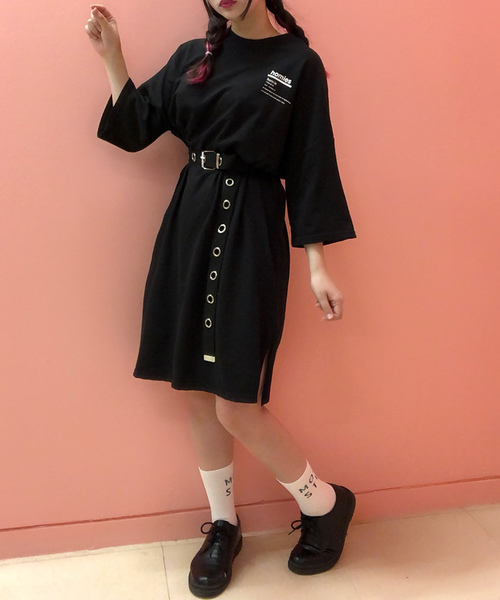DING(ディング)の「DING/homies Teeワンピ-ス(ワンピース・レディース・ブラック/ホワイト・FREE)」の17枚目の写真