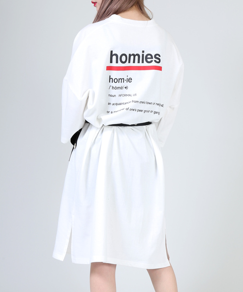 DING(ディング)の「DING/homies Teeワンピ-ス(ワンピース・レディース・ブラック/ホワイト・FREE)」の11枚目の写真
