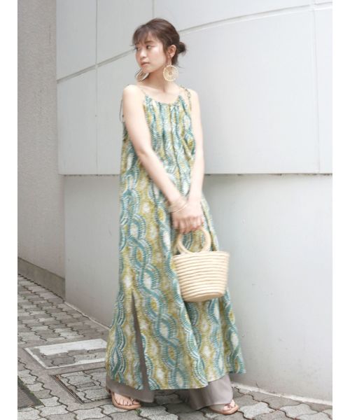 Ungrid(アングリッド)の「サークルハンドルミニカゴバッグ(かごバッグ・レディース・ベージュ/グリーン・FREE)」の6枚目の写真