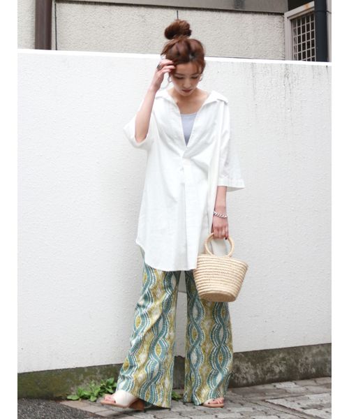 Ungrid(アングリッド)の「サークルハンドルミニカゴバッグ(かごバッグ・レディース・ベージュ/グリーン・FREE)」の7枚目の写真