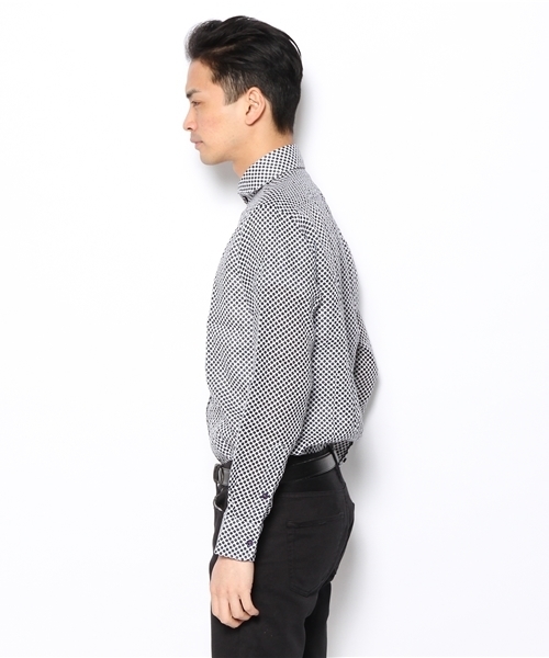 MEN'S MELROSE（メンズメルローズ）の「【FINEBOYS５月号掲載】【smart4月号掲載】COMFORT　DRESSリネンプリントホリゾンタルカラードレスシャツ（シャツ/ブラウス・メンズ・カモフラージュ/その他1/その他2・MEDIUM/LARGE/SMALL）」の8枚目の写真