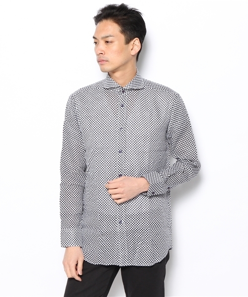 MEN'S MELROSE（メンズメルローズ）の「【FINEBOYS５月号掲載】【smart4月号掲載】COMFORT　DRESSリネンプリントホリゾンタルカラードレスシャツ（シャツ/ブラウス・メンズ・カモフラージュ/その他1/その他2・MEDIUM/LARGE/SMALL）」の6枚目の写真