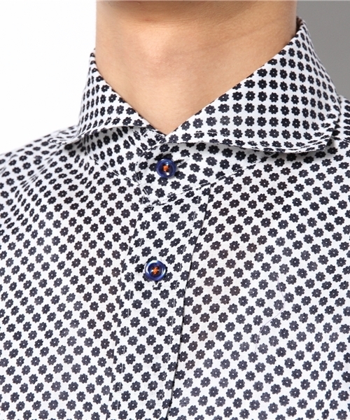 MEN'S MELROSE（メンズメルローズ）の「【FINEBOYS５月号掲載】【smart4月号掲載】COMFORT　DRESSリネンプリントホリゾンタルカラードレスシャツ（シャツ/ブラウス・メンズ・カモフラージュ/その他1/その他2・MEDIUM/LARGE/SMALL）」の5枚目の写真