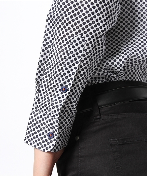 MEN'S MELROSE（メンズメルローズ）の「【FINEBOYS５月号掲載】【smart4月号掲載】COMFORT　DRESSリネンプリントホリゾンタルカラードレスシャツ（シャツ/ブラウス・メンズ・カモフラージュ/その他1/その他2・MEDIUM/LARGE/SMALL）」の4枚目の写真