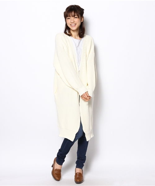 Kastane(カスタネ)の「【Kastane】畦ロングカーディガン(カーディガン/ボレロ・レディース・その他/オフホワイト・FREE)」の12枚目の写真