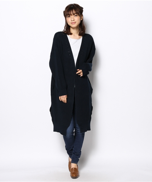 Kastane(カスタネ)の「【Kastane】畦ロングカーディガン(カーディガン/ボレロ・レディース・その他/オフホワイト・FREE)」の2枚目の写真