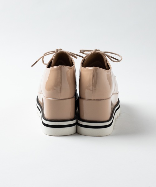 WEGO（ウィゴー）の「WEGO/レースアップコンビソールシューズ（ドレスシューズ・レディース・ブラック/ベージュ/ライトベージュ・MEDIUM/LARGE）」の9枚目の写真